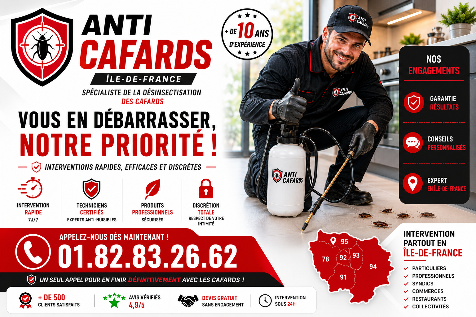 Cafards Pierrefitte sur Seine